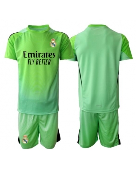 Billige Fotballdrakt Real Madrid Keeper Replika Bortedraktsett Barn 2025-26 Kortermet (med bukser)